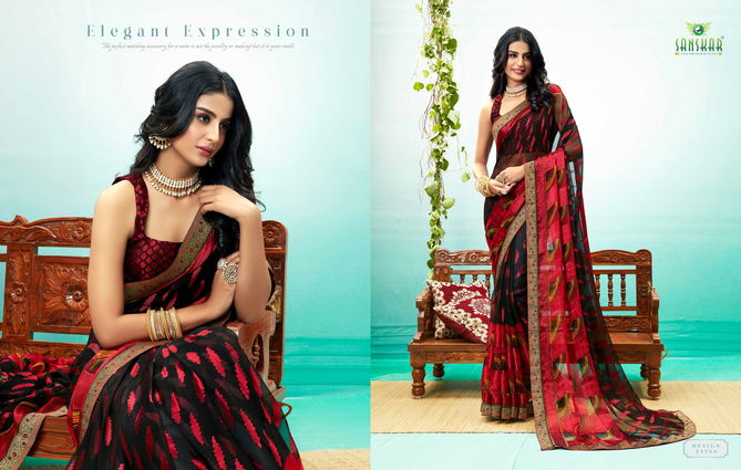 Sanskar Shine Brasso Printed Designer Ethnic Wear Saree Collection